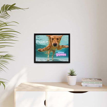 Framed Personalized Landscape Photo Canvas Wall Art - 'Add your Caption' - Purrfect Pet Haven