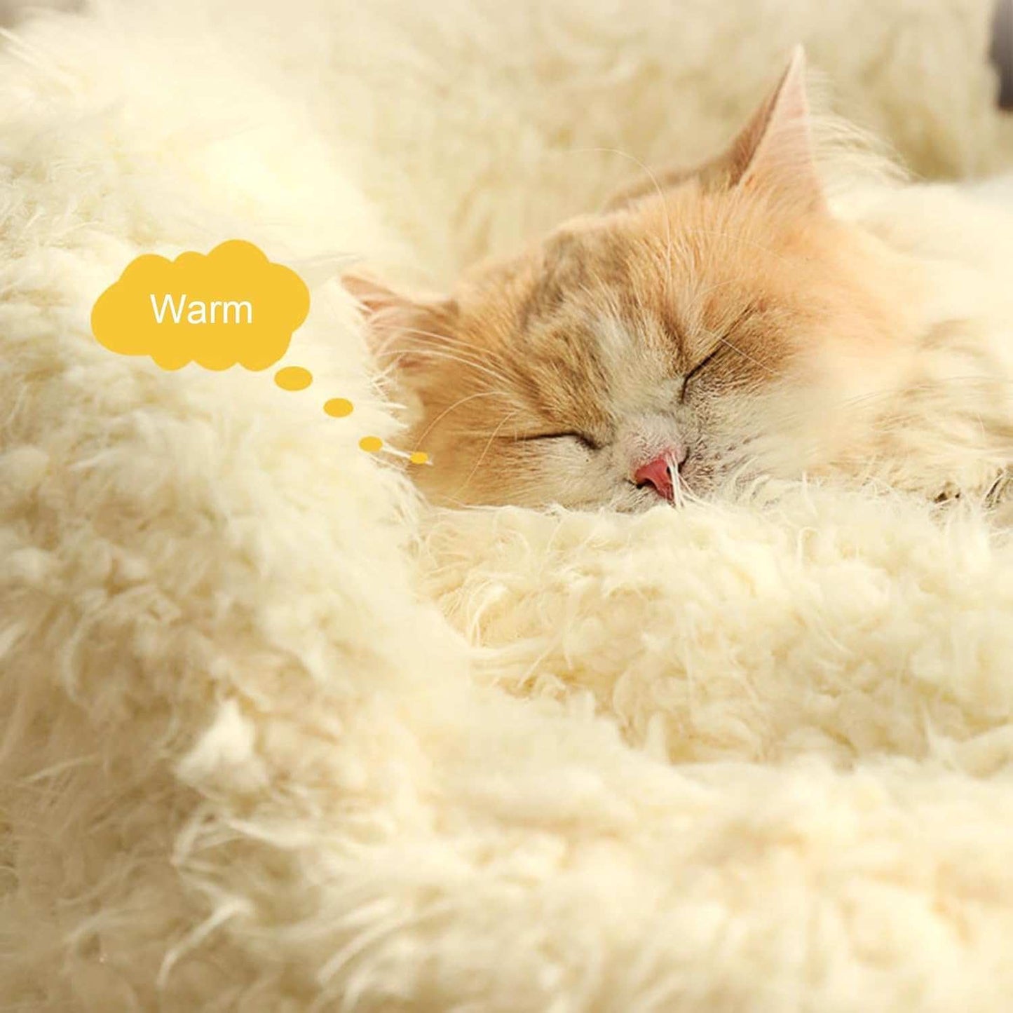 Alpaca Anti Slip Bottom Calming Raised Edges Pet Bed with Detachable Plush Pads - Purrfect Pet Haven