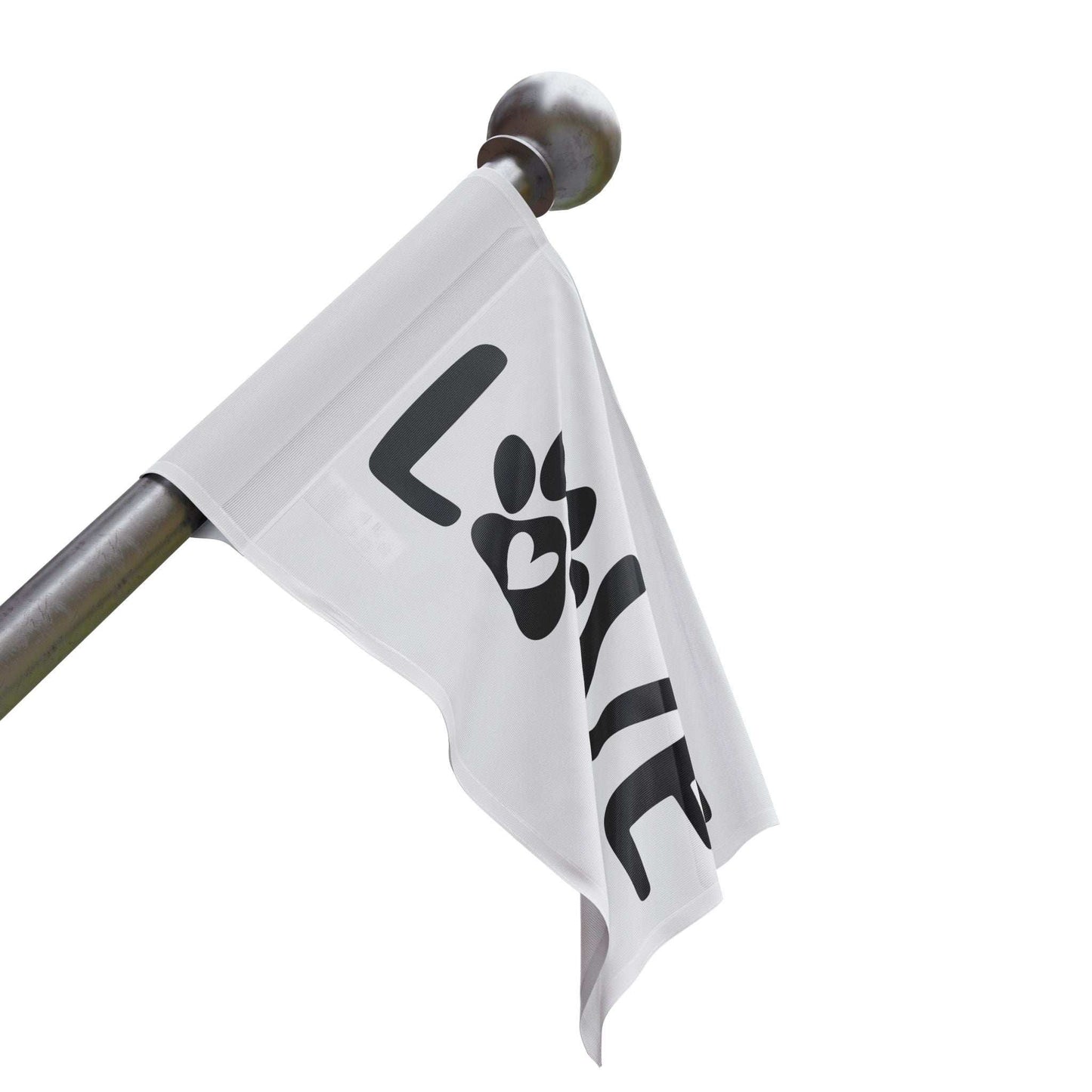 Pet Love Flag - Heart Paw Print Decor - Purrfect Pet Haven
