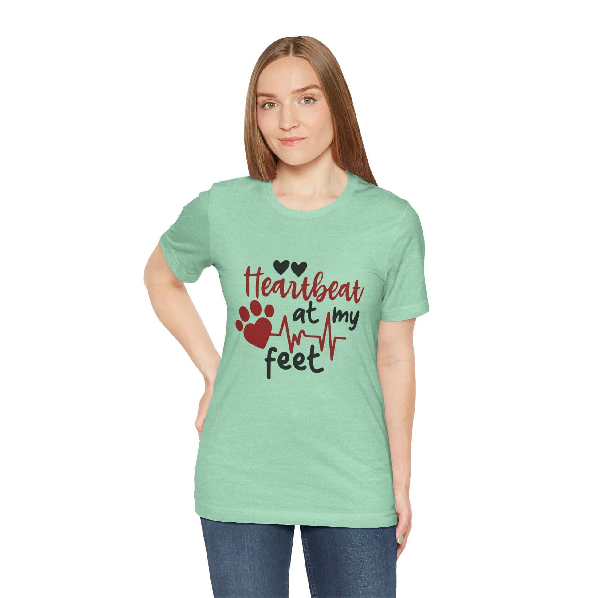 Heartbeat at my Feet - Unisex Tee - Purrfect Pet Haven