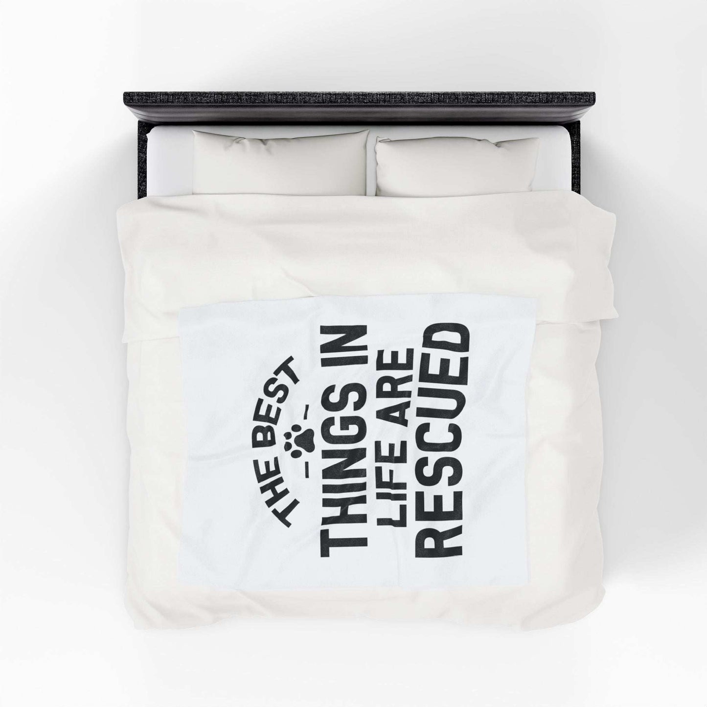 Inspirational Pet Best Rescue - Velveteen Plush Blanket - Purrfect Pet Haven