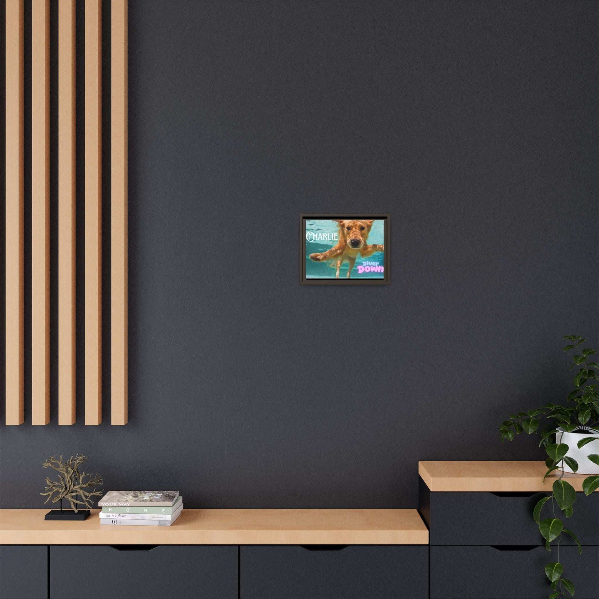 Framed Personalized Landscape Photo Canvas Wall Art - 'Add your Caption' - Purrfect Pet Haven