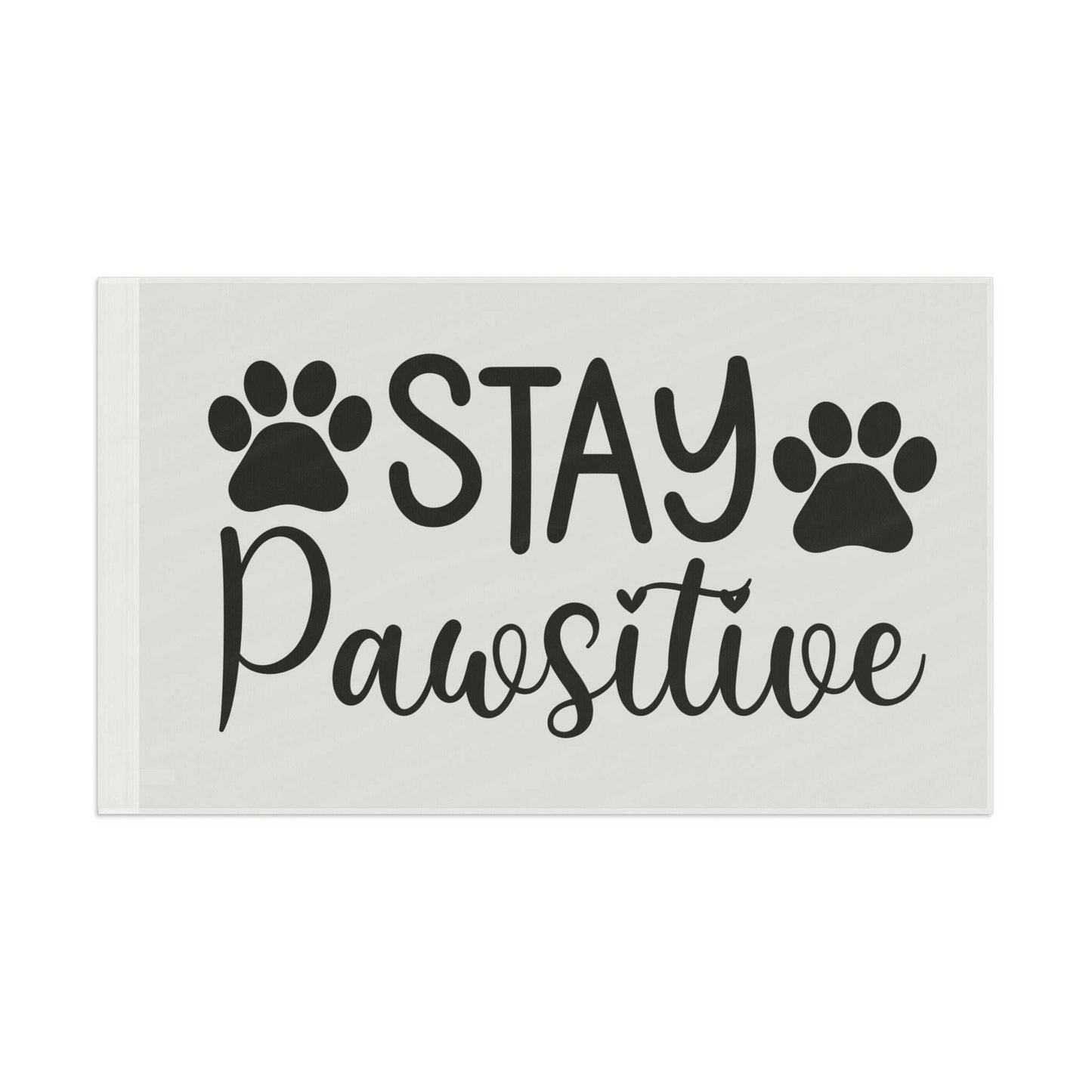 Paw Print Flag - Stay Pawsitive Home Decor - Purrfect Pet Haven