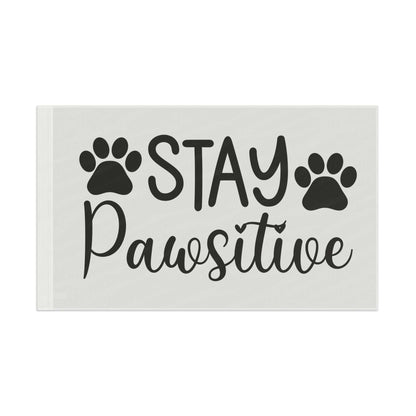 Paw Print Flag - Stay Pawsitive Home Decor - Purrfect Pet Haven