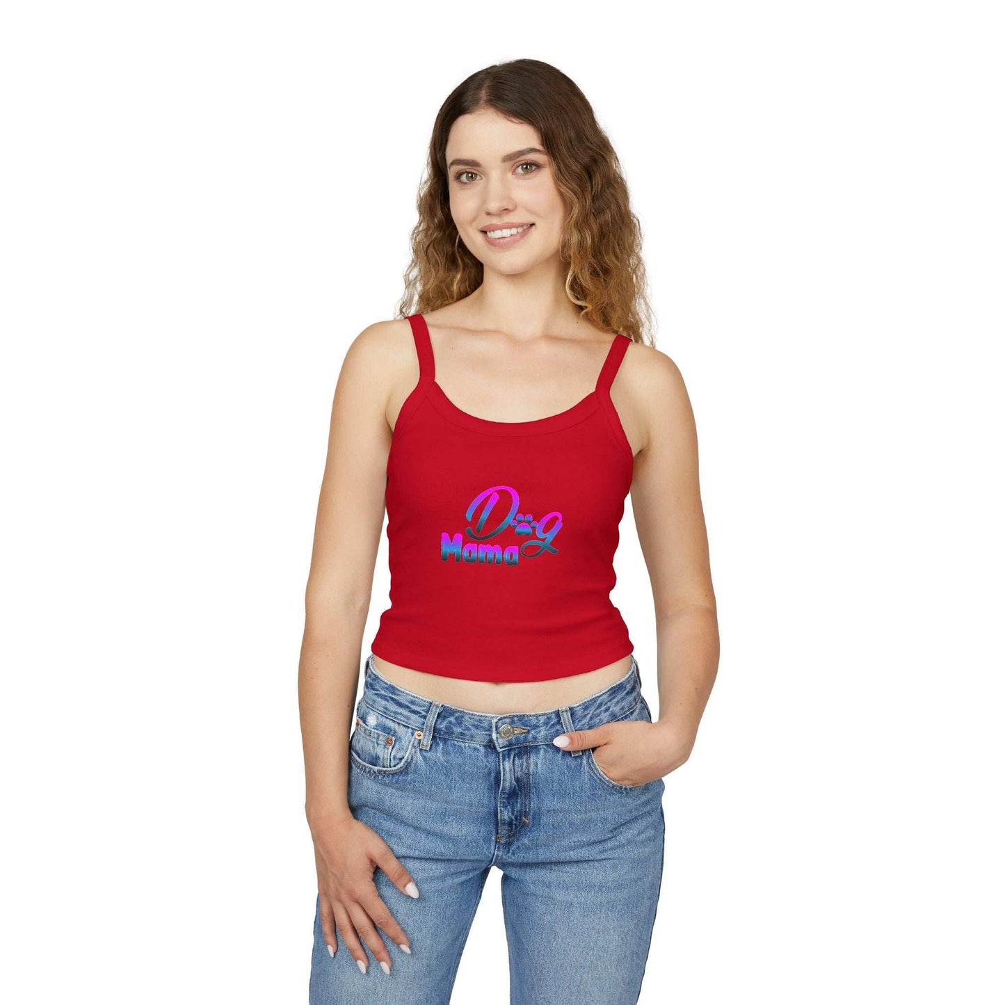 Dog Mama - Spaghetti Strap Tank Top - Purrfect Pet Haven