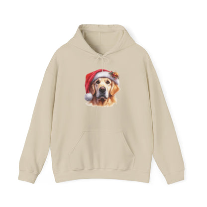 Christmas Hoodie - Golden Retriever in Santa Hat - Purrfect Pet Haven