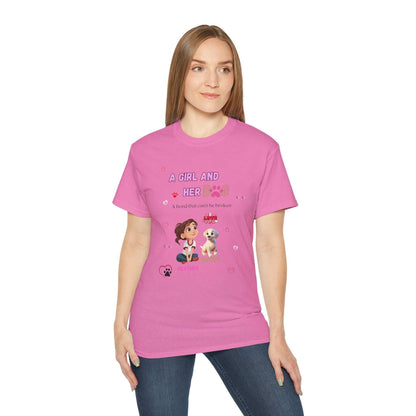 Girl and Her Dog Unisex Tee | Cute Pet Lover Shirt | Personalized Gift - Purrfect Pet Haven