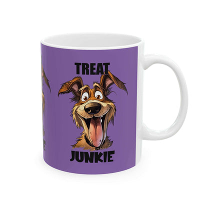 Funny Dog Lover Mug - 'Treat Junkie' - Perfect Gift for Pet Owners - Purrfect Pet Haven