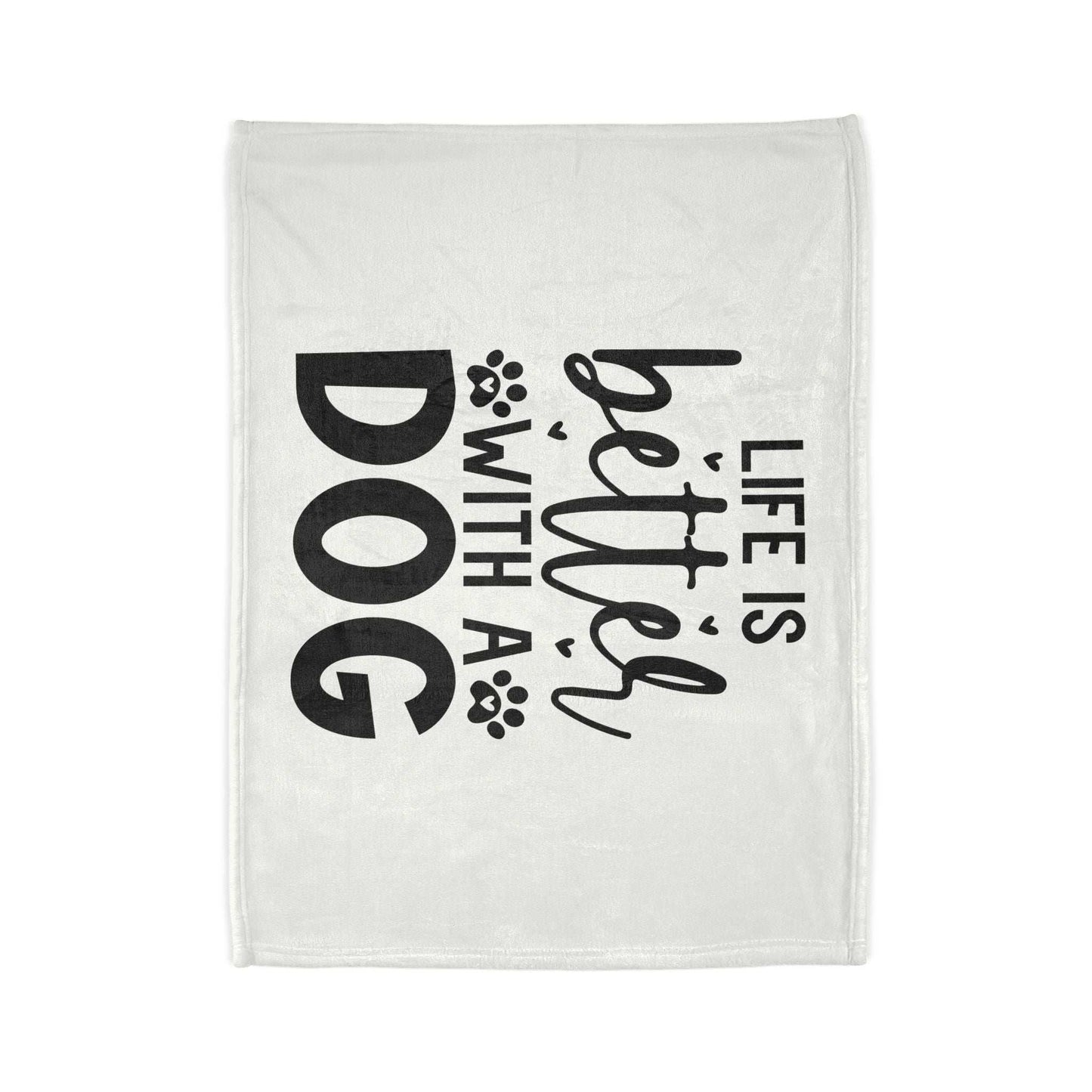 Dog Lover's Soft Polyester Blanket - 'Life is Better with a Dog' - Purrfect Pet Haven