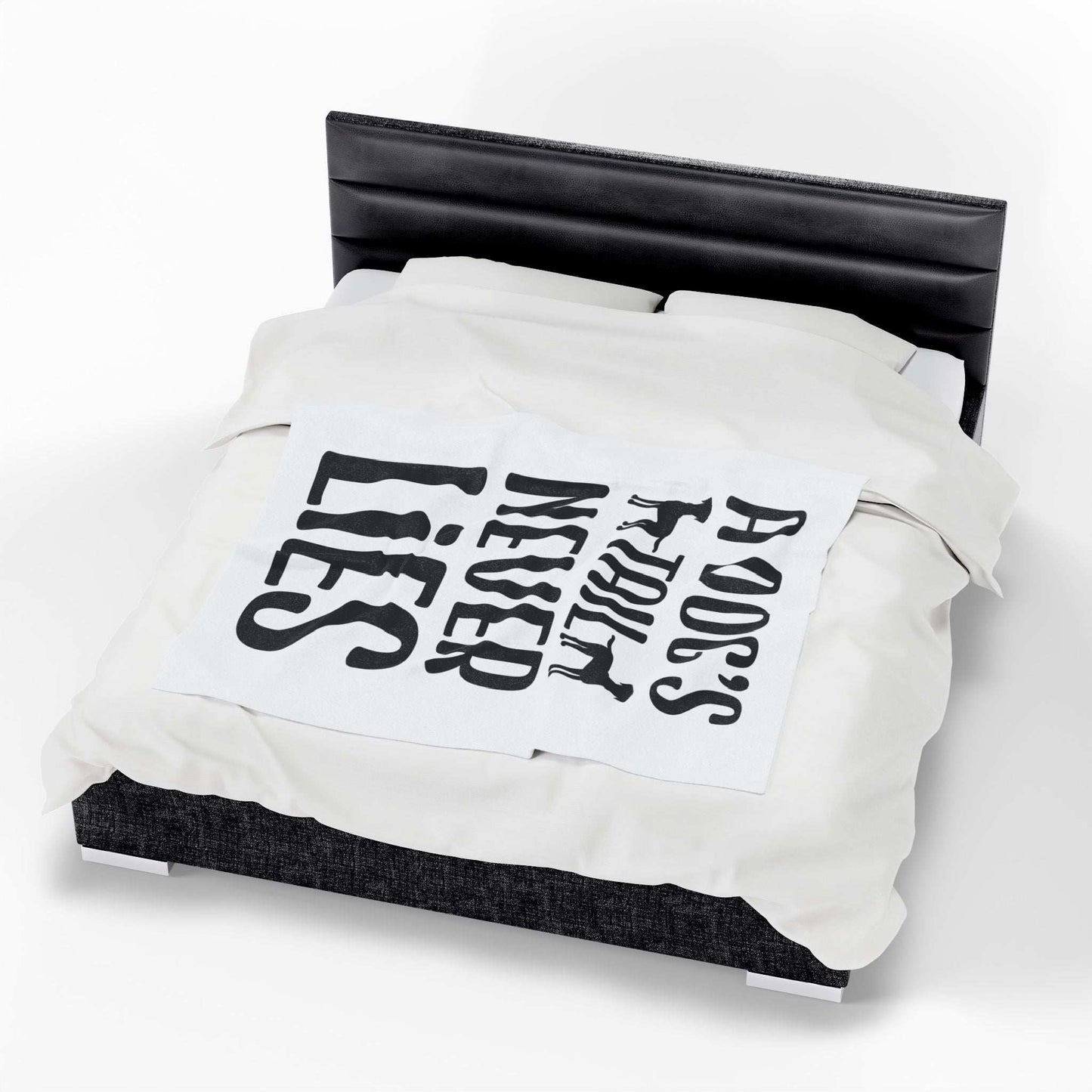 Cozy Velveteen Plush Blanket - "A Dog's Tail Never Lies" - Pet Lover Gift - Purrfect Pet Haven