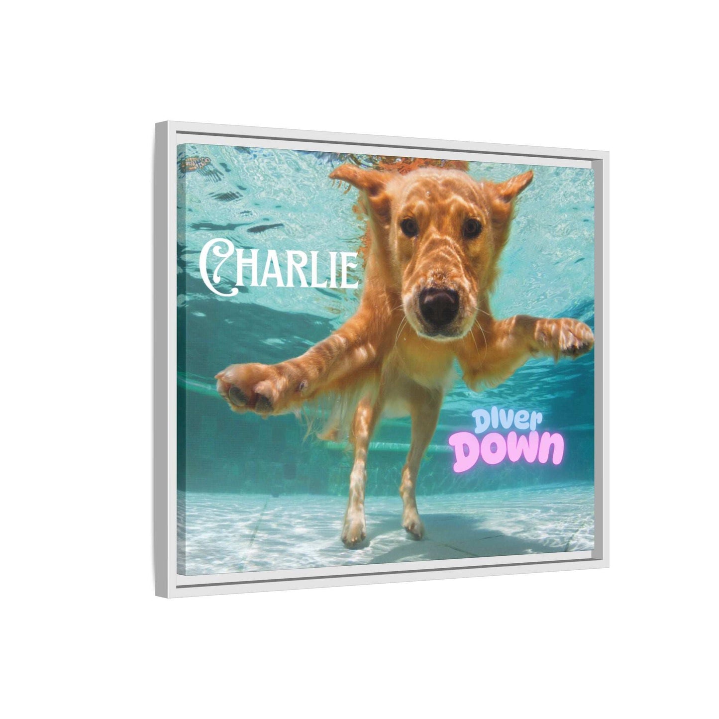 Framed Personalized Landscape Photo Canvas Wall Art - 'Add your Caption' - Purrfect Pet Haven