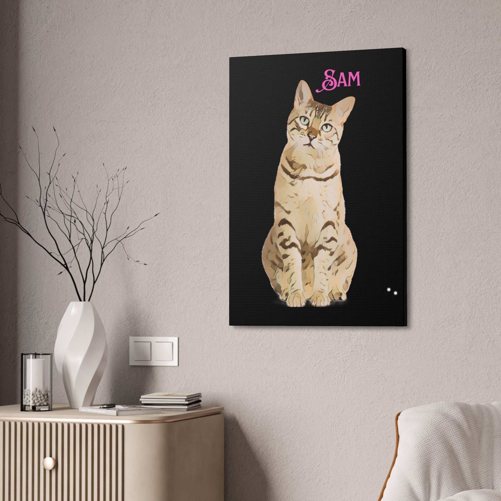 PAW-sonalized Black Canvas Print | Upload Photo~Choose size - Purrfect Pet Haven