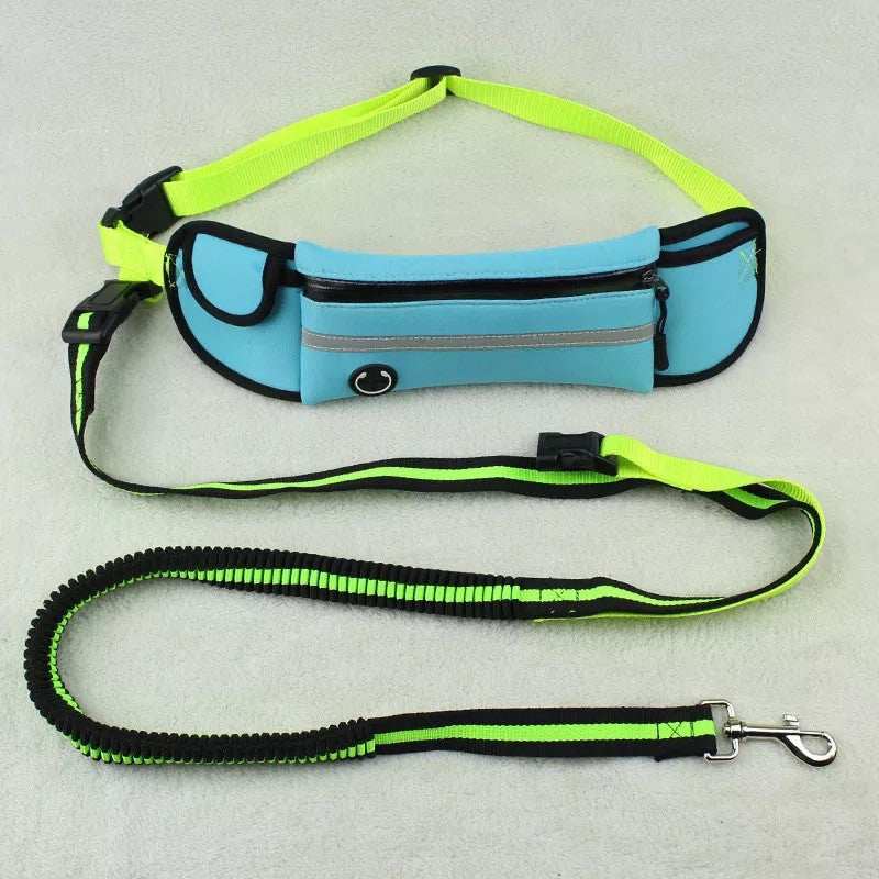 Waterproof Reflective Sports Running Pet Waist Bag with Traction Rope Leash - Purrfect Pet Haven