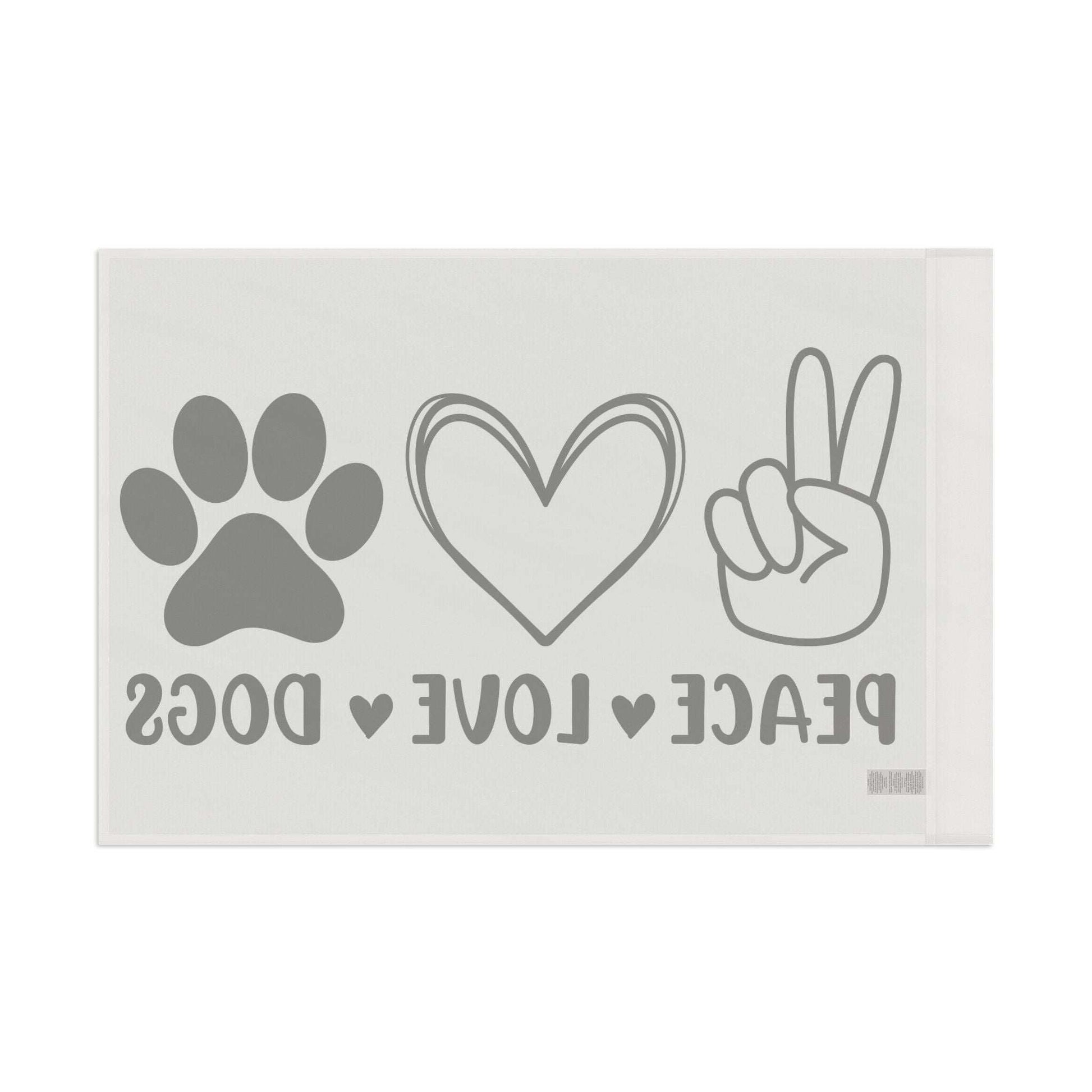 Peace Love Dogs Flag - Cute Home Decor for Dog Lovers - Purrfect Pet Haven