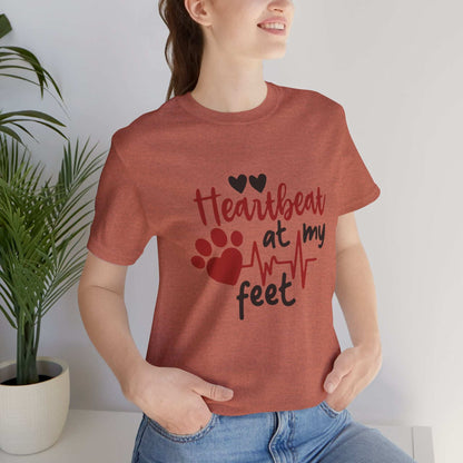 Heartbeat at my Feet - Unisex Tee - Purrfect Pet Haven