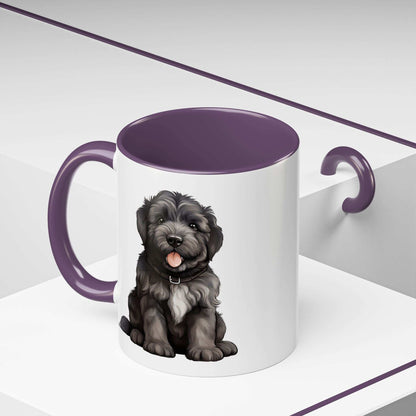Cute Bouvier Des Flanders Dog Design Accent Coffee Mug - 11oz & 15oz - Purrfect Pet Haven