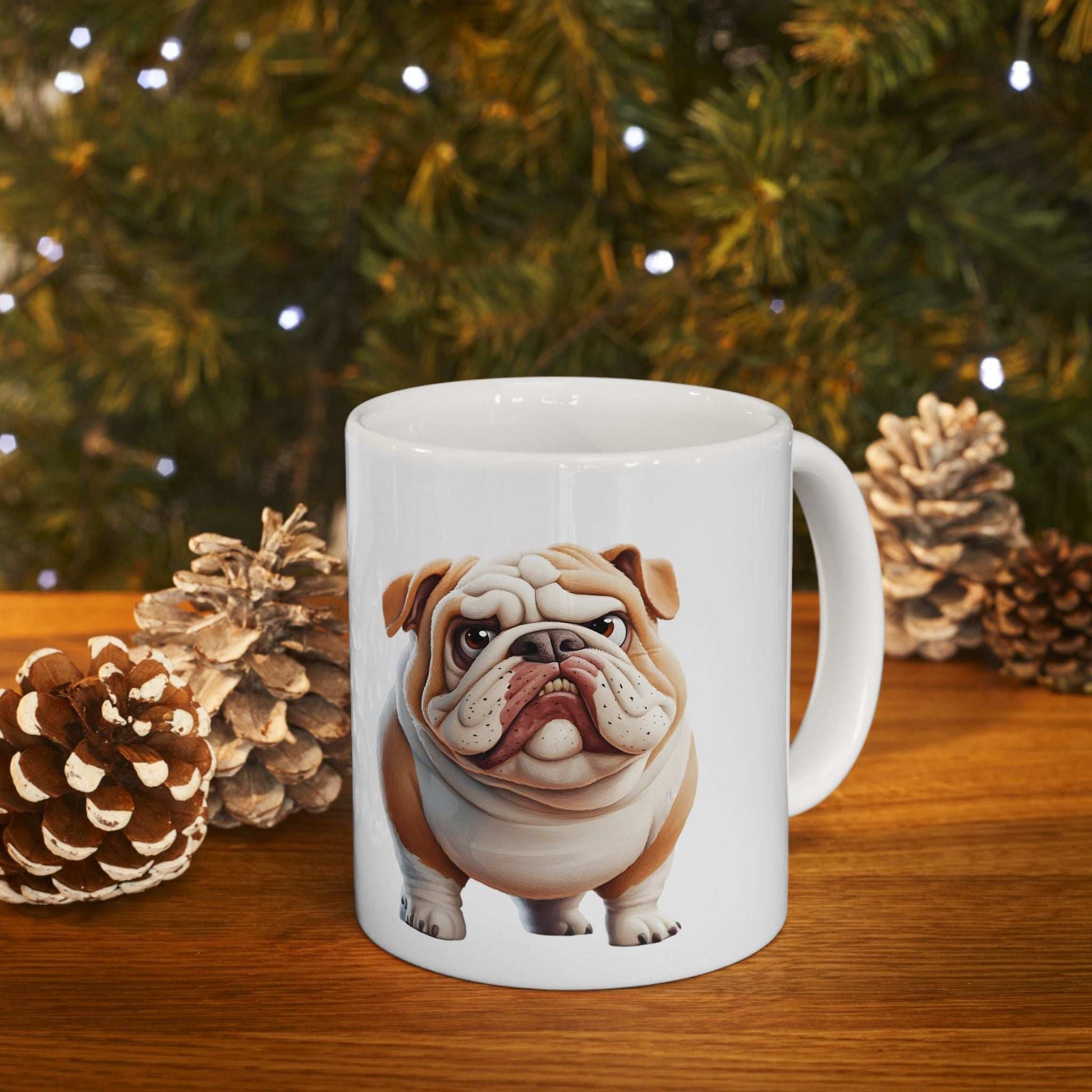 Bulldog Ceramic Mug – Perfect for Dog Lovers, 11oz & 15oz - Purrfect Pet Haven
