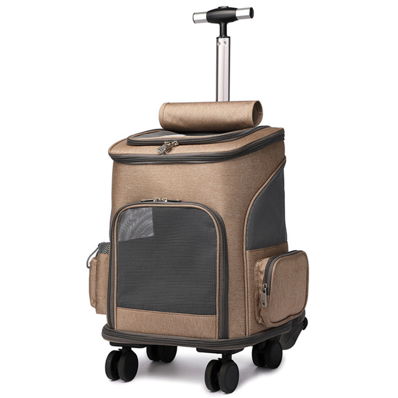 Pet Trolley Backpack - Wheeled Carrier for Cats & Dogs - Purrfect Pet Haven