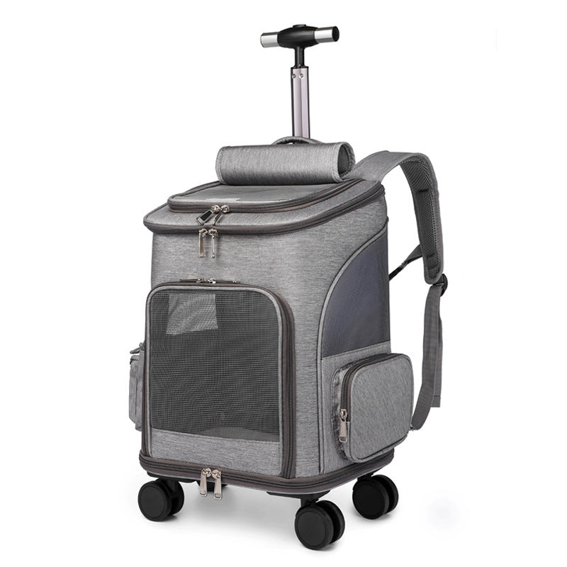 Pet Trolley Backpack - Wheeled Carrier for Cats & Dogs - Purrfect Pet Haven