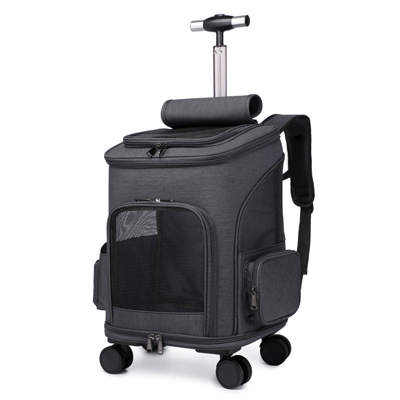 Pet Trolley Backpack - Wheeled Carrier for Cats & Dogs - Purrfect Pet Haven