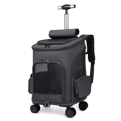 Pet Trolley Backpack - Wheeled Carrier for Cats & Dogs - Purrfect Pet Haven
