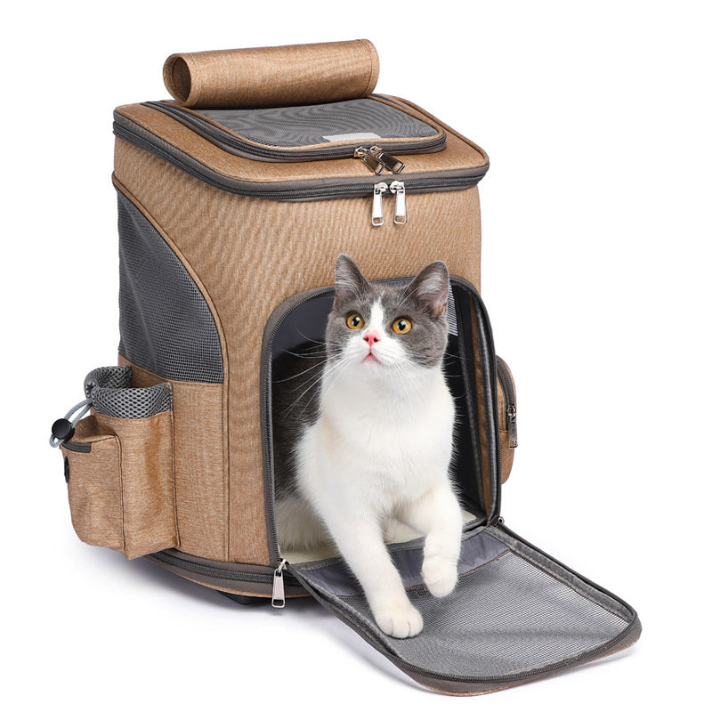 Pet Trolley Backpack - Wheeled Carrier for Cats & Dogs - Purrfect Pet Haven