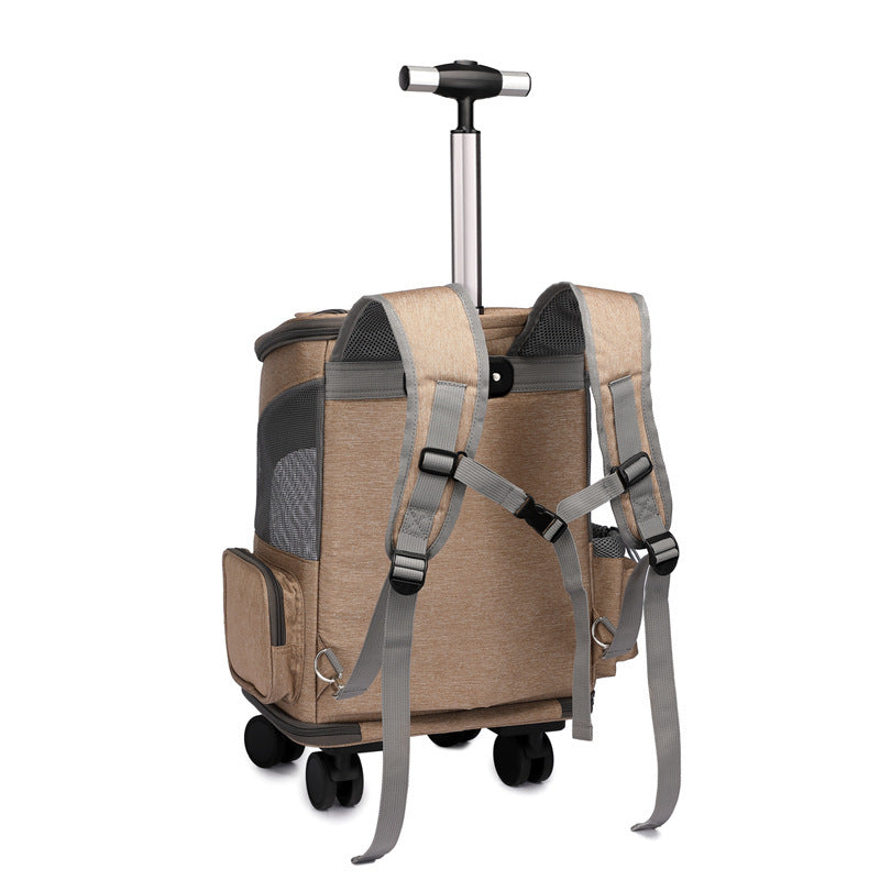 Pet Trolley Backpack - Wheeled Carrier for Cats & Dogs - Purrfect Pet Haven