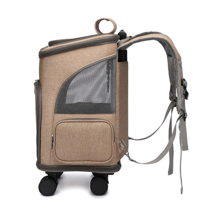 Pet Trolley Backpack - Wheeled Carrier for Cats & Dogs - Purrfect Pet Haven
