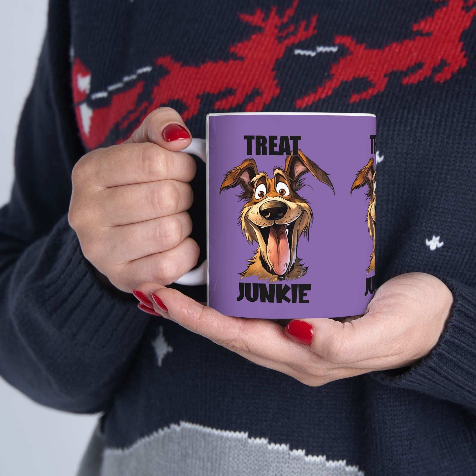 Funny Dog Lover Mug - 'Treat Junkie' - Perfect Gift for Pet Owners - Purrfect Pet Haven