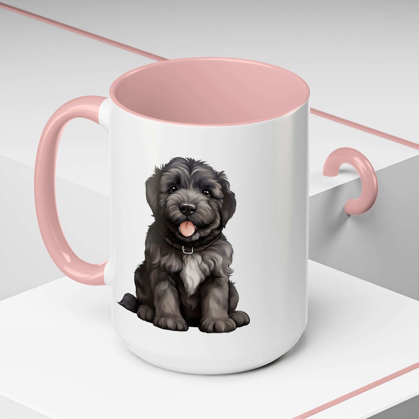Cute Bouvier Des Flanders Dog Design Accent Coffee Mug - 11oz & 15oz - Purrfect Pet Haven
