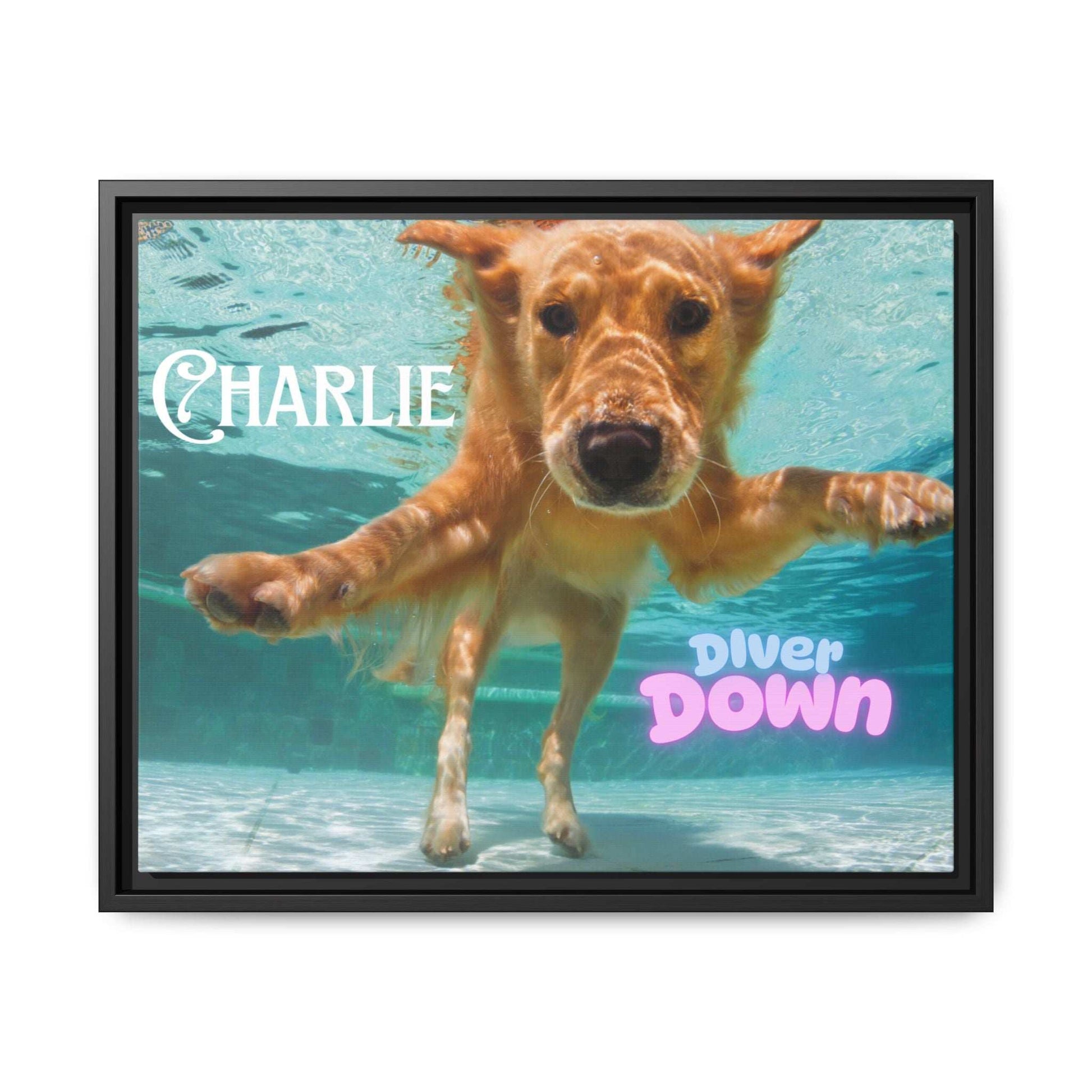 Framed Personalized Landscape Photo Canvas Wall Art - 'Add your Caption' - Purrfect Pet Haven