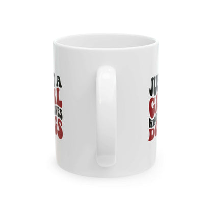 Just a Girl Who Loves Dogs Ceramic Mug | 11oz & 15oz Sizes | Perfect Gift for Dog Lovers - Purrfect Pet Haven