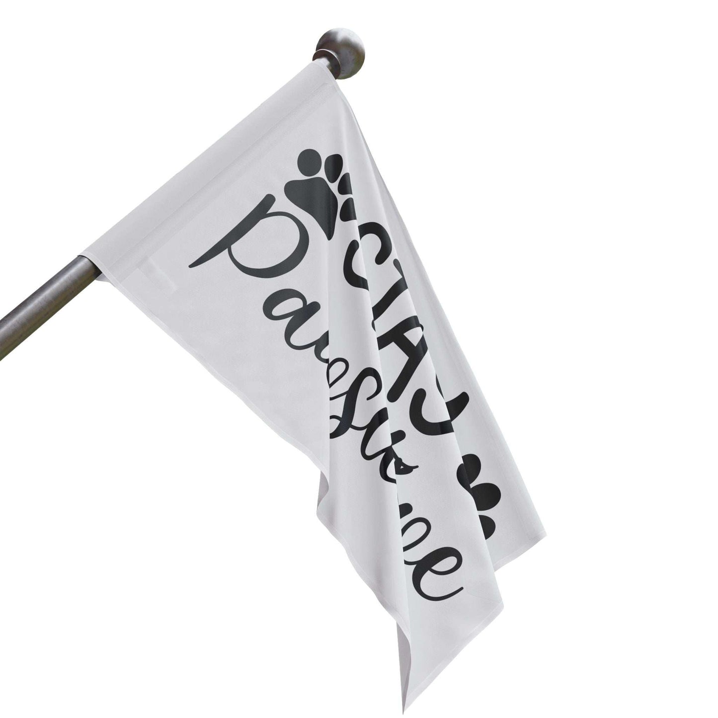 Paw Print Flag - Stay Pawsitive Home Decor - Purrfect Pet Haven