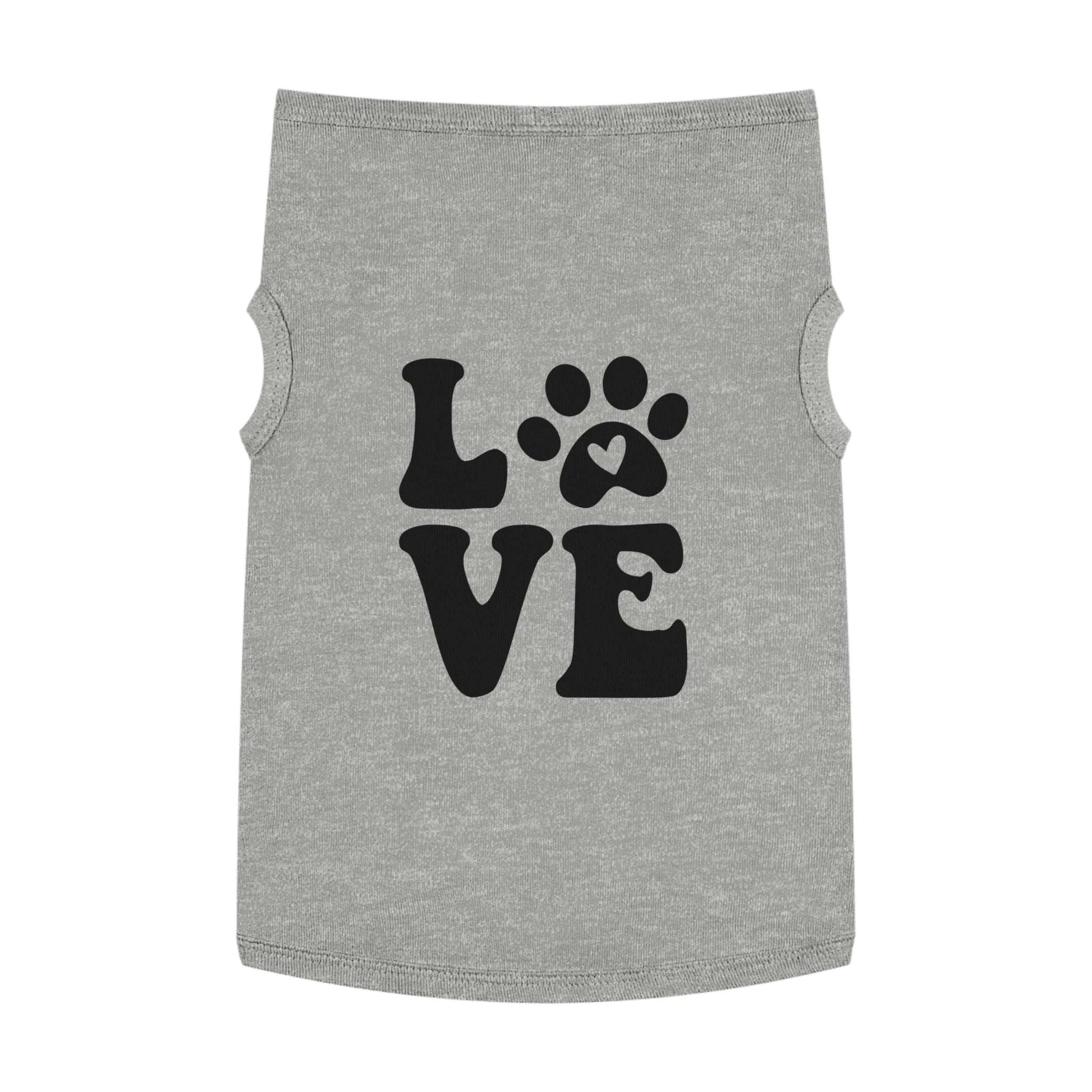 Cute Pet Tank Top - 'Love' Design for Dogs and Cats - Purrfect Pet Haven