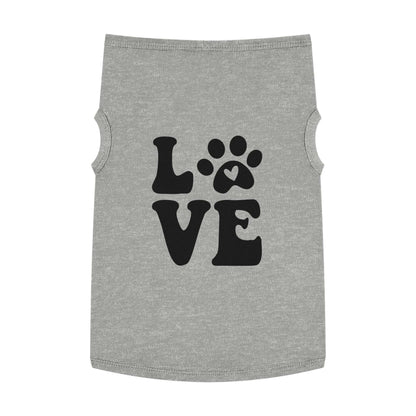 Cute Pet Tank Top - 'Love' Design for Dogs and Cats - Purrfect Pet Haven