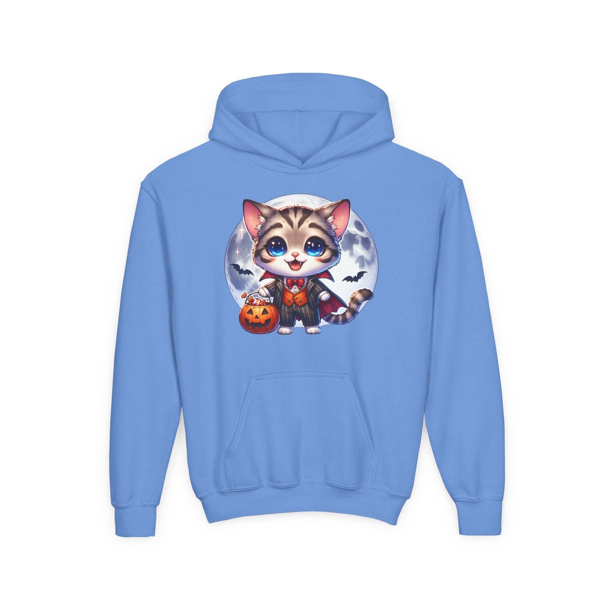 Adorable Cat Halloween Hoodie - Youth Spooky Season Sweatshirt - Purrfect Pet Haven