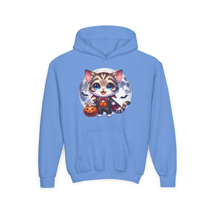 Adorable Cat Halloween Hoodie - Youth Spooky Season Sweatshirt - Purrfect Pet Haven