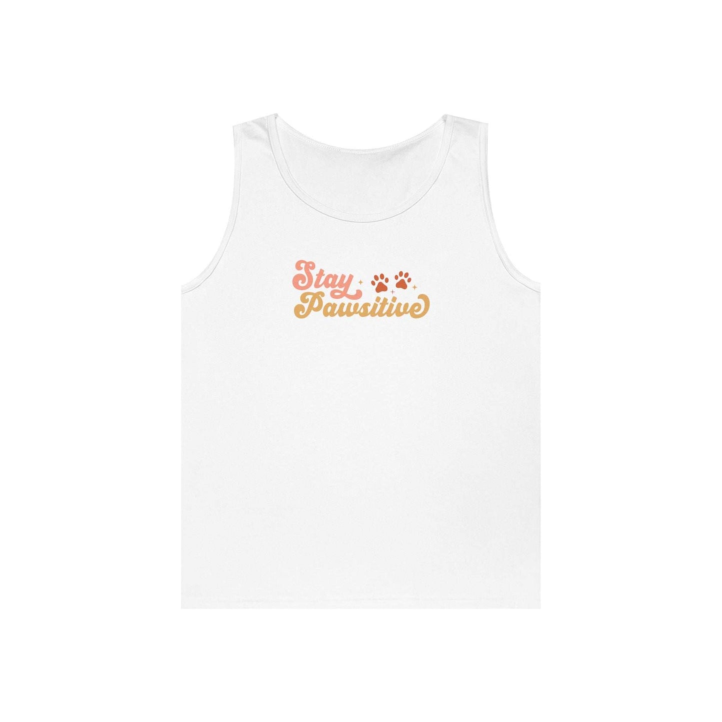 Cute Pet Lover Tank Top, Stay Pawsitive Tank, Funny Dog Lover Shirt - Purrfect Pet Haven
