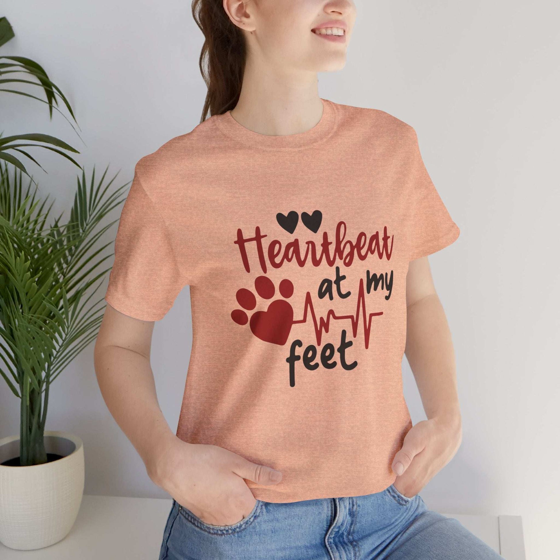 Heartbeat at my Feet - Unisex Tee - Purrfect Pet Haven