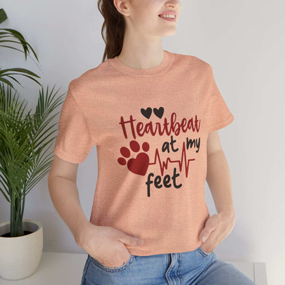 Heartbeat at my Feet - Unisex Tee - Purrfect Pet Haven