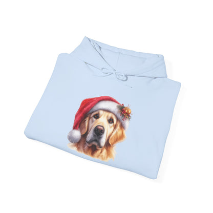 Christmas Hoodie - Golden Retriever in Santa Hat - Purrfect Pet Haven