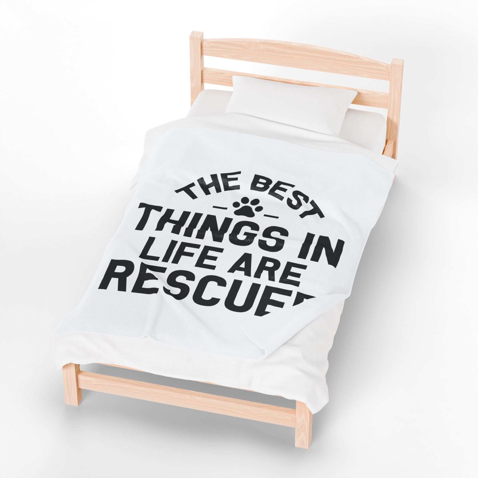 Inspirational Pet Best Rescue - Velveteen Plush Blanket - Purrfect Pet Haven