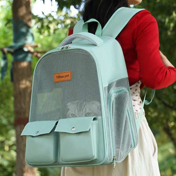 Pastel Color Breathable Large Capacity Foldable Pet Bag Backpack - Purrfect Pet Haven