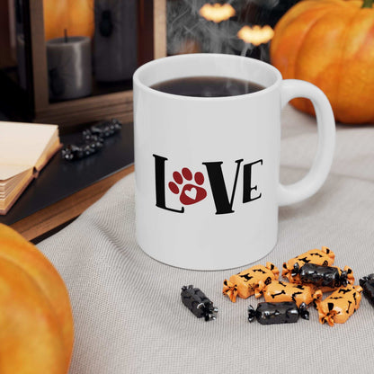 Love Ceramic Mug - 11oz & 15oz - Perfect Gift for All Dog Lovers - Purrfect Pet Haven