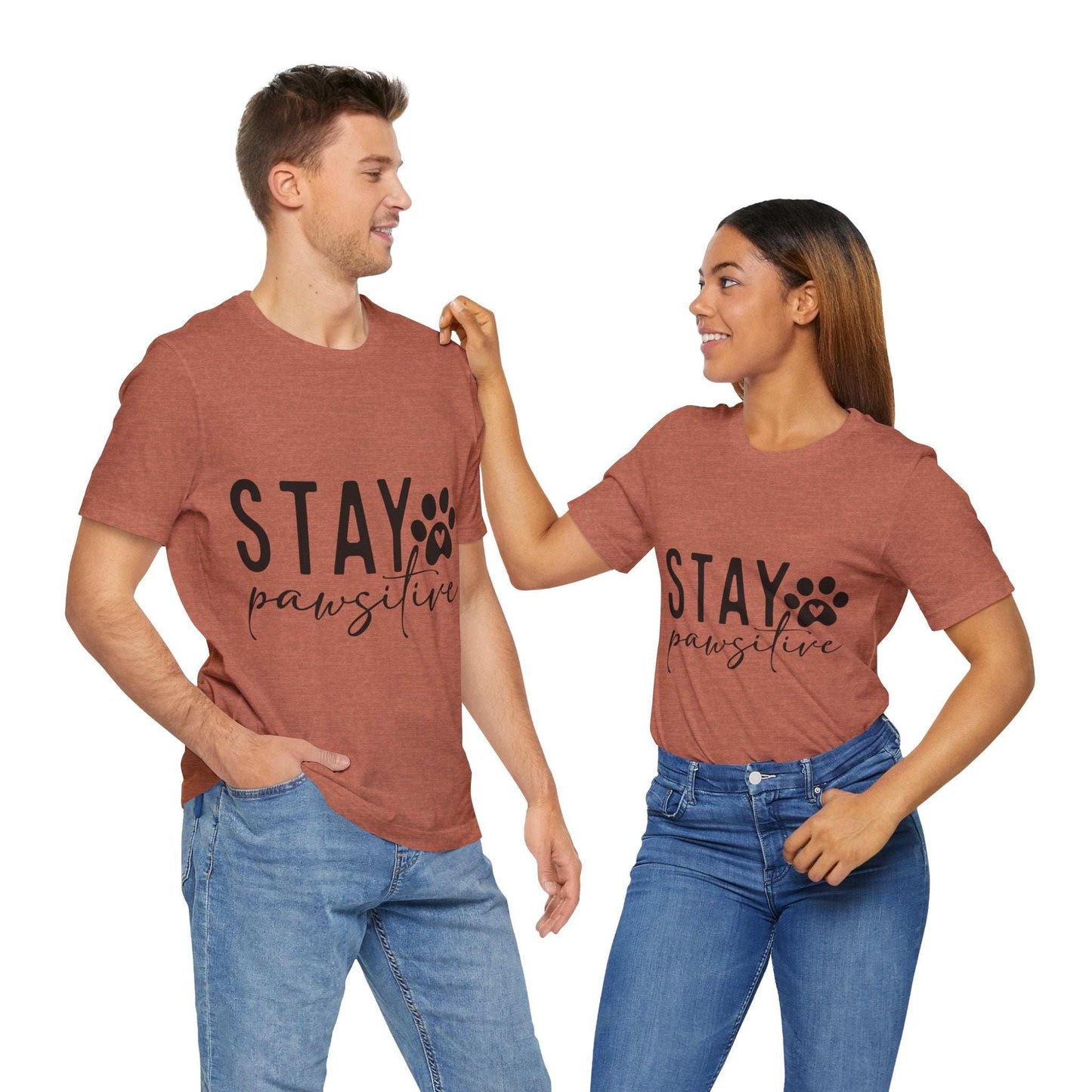 Stay Pawsitive Unisex Tee - Purrfect Pet Haven