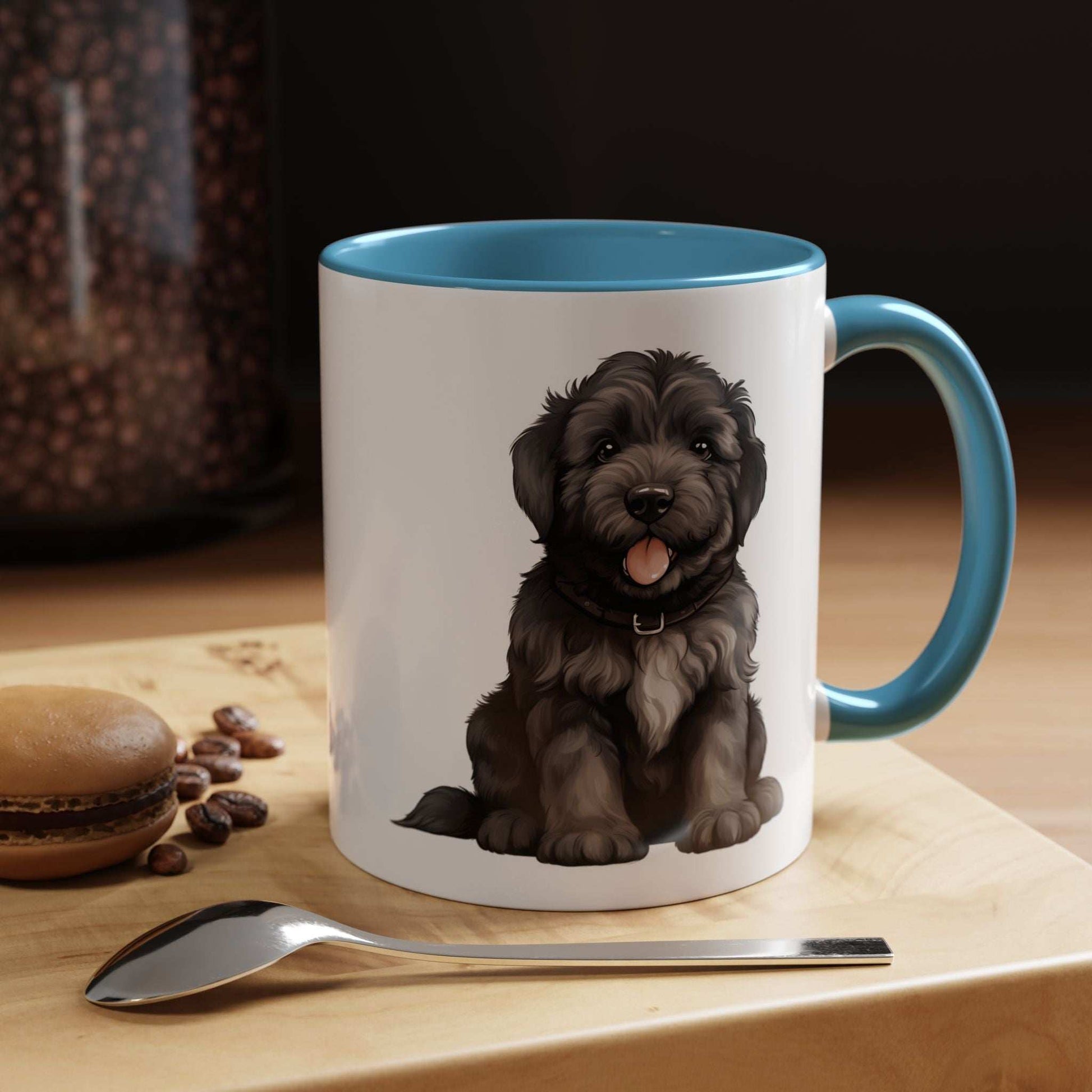 Cute Bouvier Des Flanders Dog Design Accent Coffee Mug - 11oz & 15oz - Purrfect Pet Haven