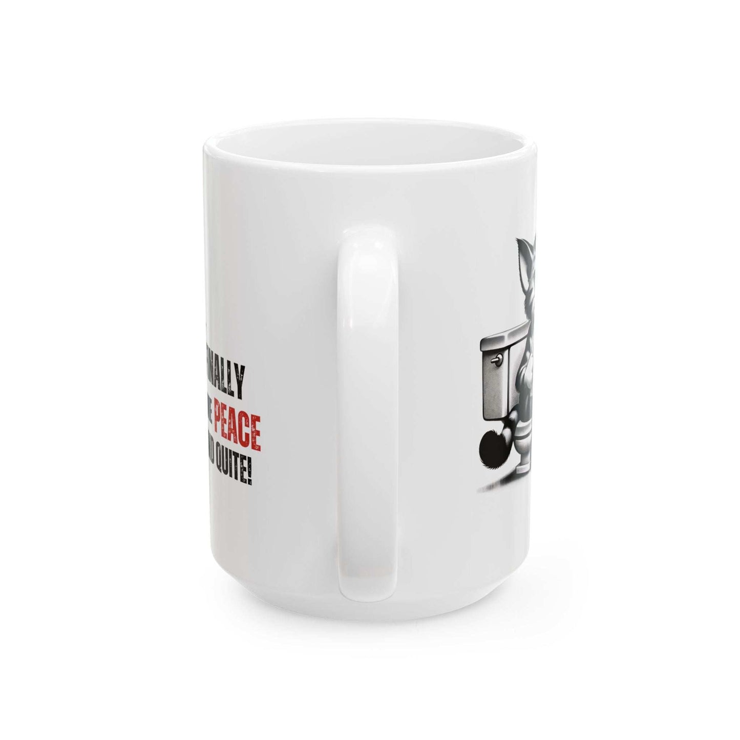 Funny Cat Ceramic Mug – "Finally Some Peace and Quiet!" – Perfect Gift for Cat Lovers - Purrfect Pet Haven
