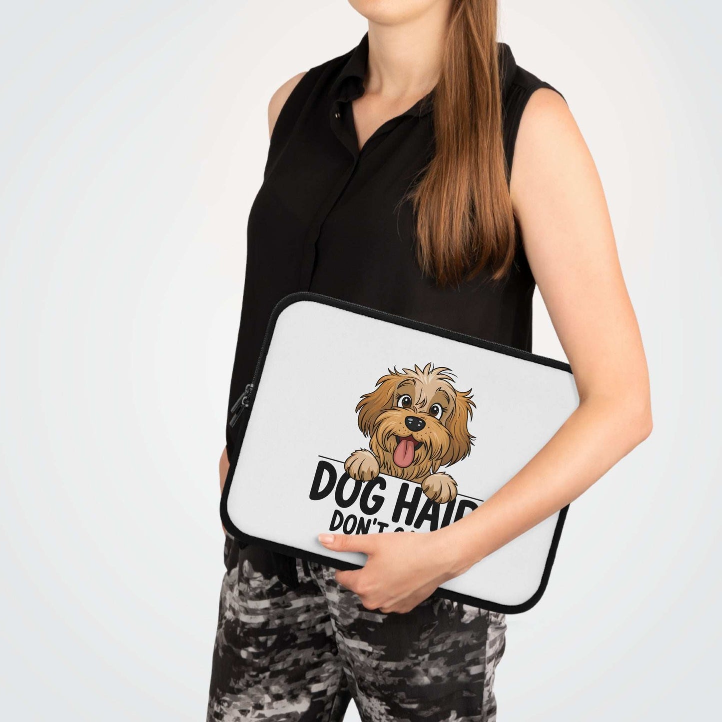 Dog Hair Don't Care Laptop Sleeve - Cute Dog Laptop Case - Purrfect Pet Haven
