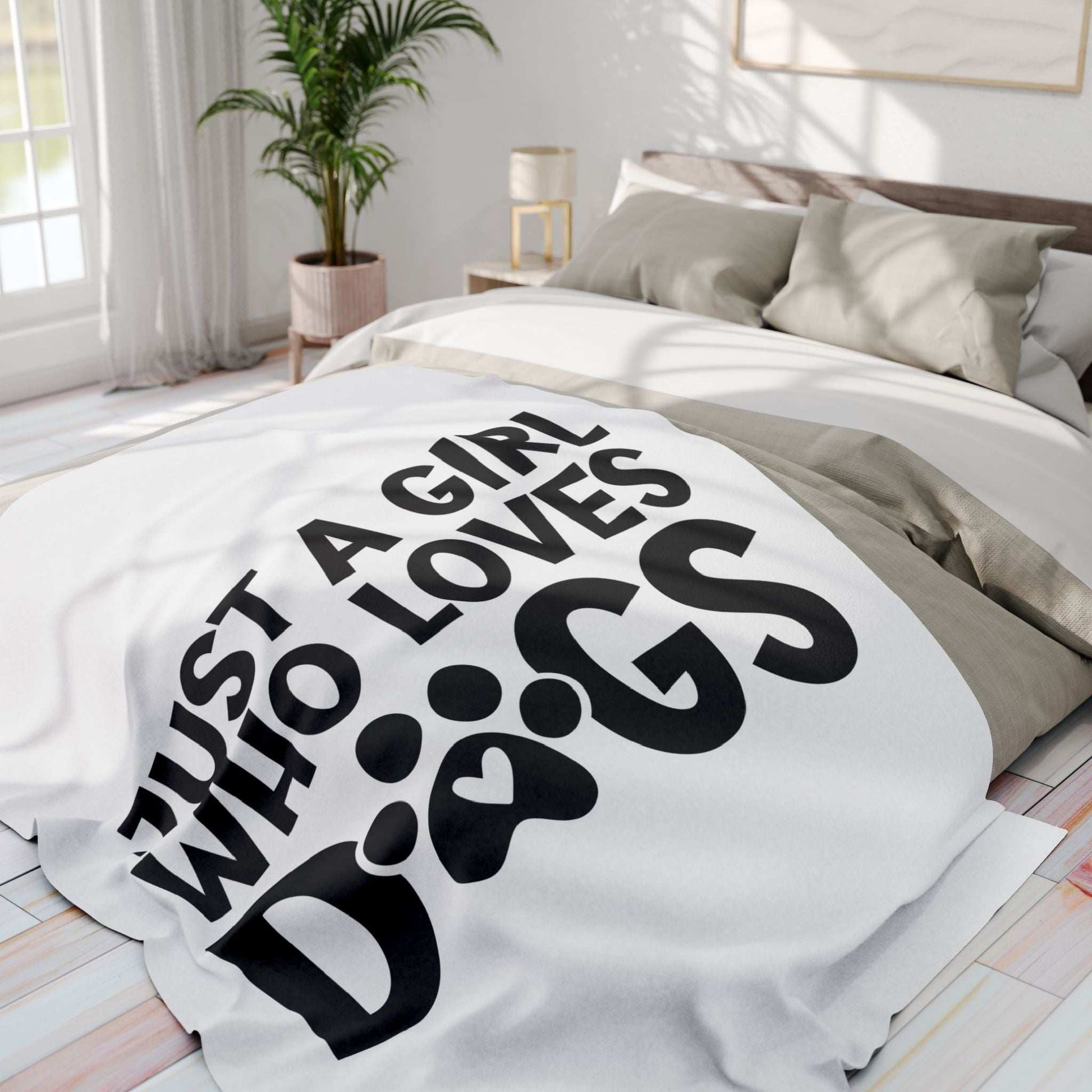 Just a Girl Who Loves Dogs - Fleece Blanket - Purrfect Pet Haven
