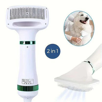2-in-1 Portable Pet Hair Dryer And Grooming Brush For Dogs And Cats - Purrfect Pet Haven